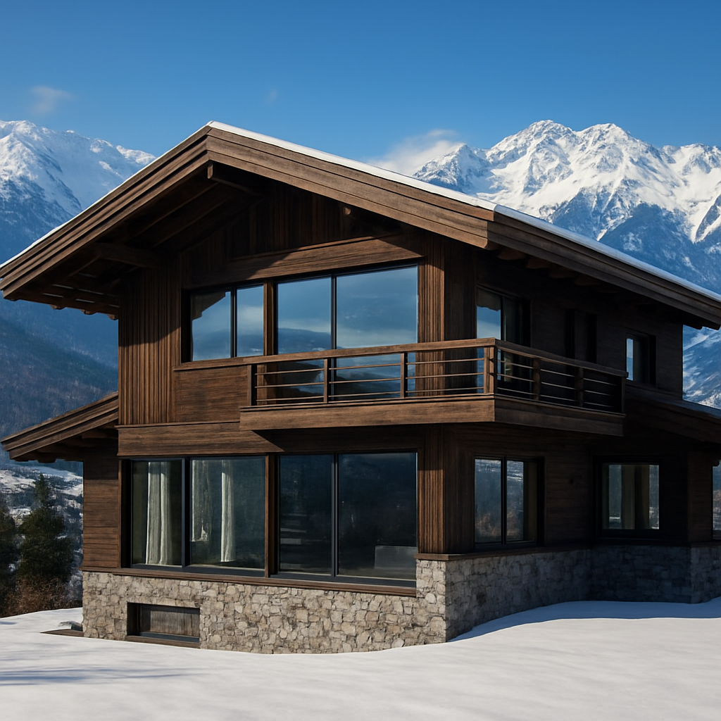 Chalets in der Alpenregion